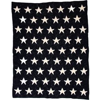 Marinebl? og hvid Stars strikket babyt?ppe