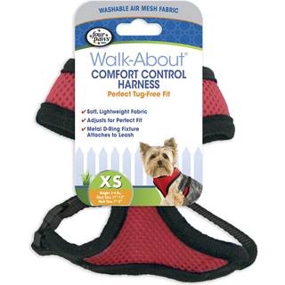 Fyra tassar komfortkontroll hundsele röda extra liten