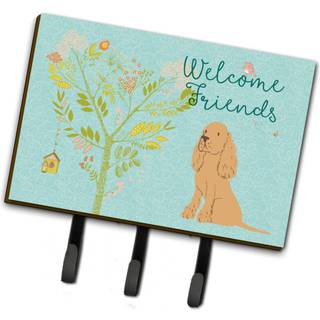 """" Caroline's Treasures Welesn Friends Buff Cocker Spaniel Wall Hook Triple Multicolor """"