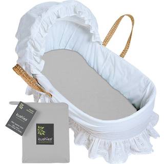 Kushies Baby Organic Jersey Bassinet Monteret Sheet Gray