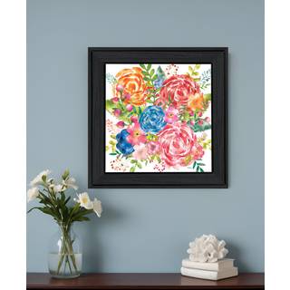 Spring Floral Black Framed Print Wall Art