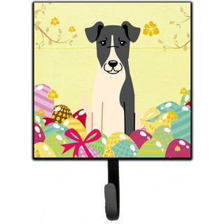 """" Caroline's Treasures Easter Eggs Glat Fox Terrier Wall Hook Small Multicolor """"