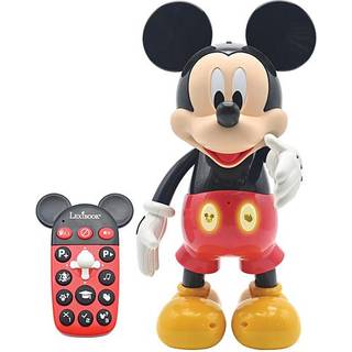 LEXIBOOK - Disney - Bilingual Mickey Robot - English/Spanish 100 Education Quizzes Light Effects Dance Programmerbar artikulerad svart/röd - MCH0