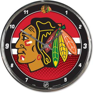 NHL Chicago Blackhawks Chrome Clock 12 """" X 12 """"