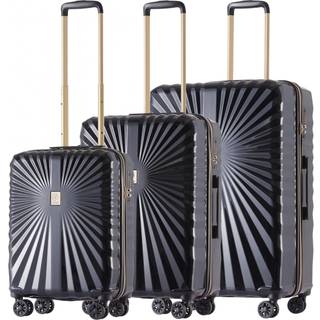 Kufferter Printisso Starlight - Sæt af 3 Rich Black, Kuffertsæt