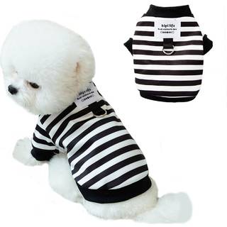 Anelekor Autumn Dog Sweater med snorring Varm stribet hvalpeskjorte til lille hundepige dreng katte sweater vinterklædning pomeranian chihuahua k