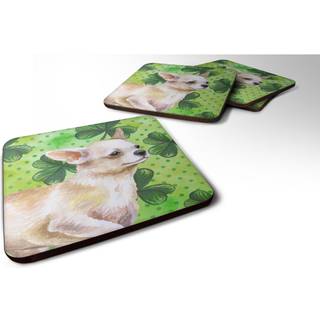 """" Caroline's Treasures Chihuahua Leg Up St Patrick's Decorative Coasters multicolor """"