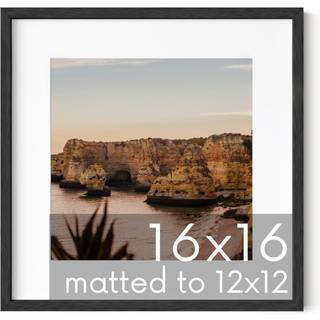 Haus og nuancer Solid Oak 16 X16 Billedramme Matet til 12 x12 - 16x16 Square Picture Frame 16 x 16 Frame Black 16 x 16 Billed Firkantet ramme Sor