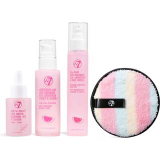 W7 - Brighten Up Essential Gift Set - Moisturizer Genanvendelig Cleansing Cookie Toner og Face Mist - Beroligende hudplejes?t til smuk hud
