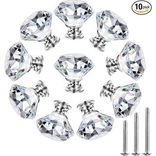 Northern Brothers Kommens Knaps skuffe Knaps Krystalknapper 30 mm-diamantknapper Tr?k til skabe og skuffer krystalknapper til kommode skuffer 10