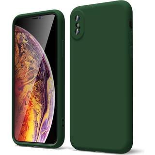 OAKXCO til iPhone X Case/iPhone 10 XS Telefonkasse flydende silikone tynd slank blød gummi gel tpu almindelig enkel dækning til kvinder pige sød