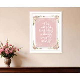 Et liv godt levet hvid indrammet printv?gskunst