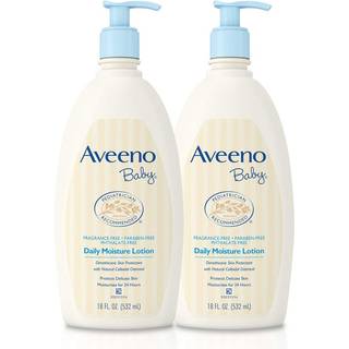 Aveeno Baby Daily Moisture Lotion med havregryn og dimethicone Fragrance-Free 18 FL. Oz Twin Pack