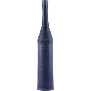 Urban Trends Collection 46326 Keramisk rund flaskevase med fl?de trompet mund , lang hals og glat b?ndet ?verste kant i freeform drypp