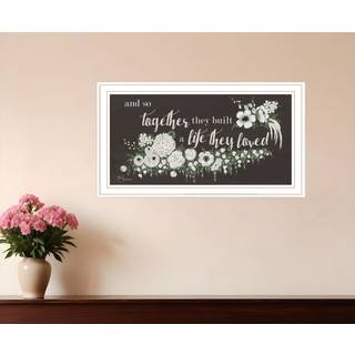 Sammen byggede de hvid indrammet printv?gskunst