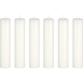 Mega Candles 6 PCS Uscentreret hvid rund s?jle lys h?ldte premium voks stearinlys 2 tommer x 9 tommer hjem d? Cor bryllupsreceptioner baby bruser