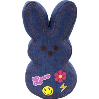 Animal Adventure | Shaggy Bunny Peeps | 9 Collectible Plush | Mørkeblå denim bunny