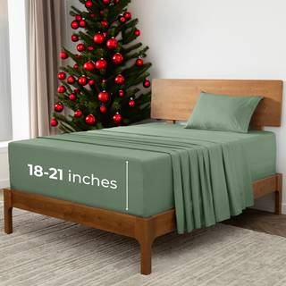 Mellanni Extra Deep Twin XL Sheets - 3 PC Iconic Collection Senget?j Lagner & pudebetr?k - Hotel Luxury Ultra Soft Cooling Sengelagner - til Kvin