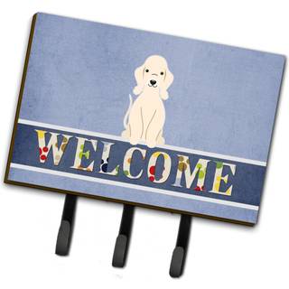 """" Caroline's Treasures Bedlington Terrier Sandy Welcome Wall Hook Triple Multicolor """"