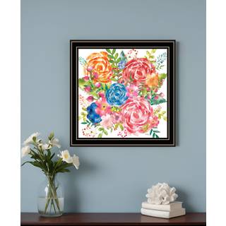 Spring Floral Black Framed Print Wall Art