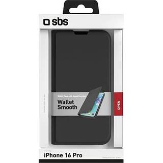 SBS iPhone 16 pro wallet - sort (På lager i varehus)