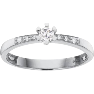 Vida Darling ring 8 kt. hvidguld m. i alt 0,14 ct brillanter