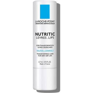 La Roche-Posay Nutritic Lip Balm for meget t?rre l?ber Berydes og reparerer sp?ndte l?ber med sheasm?r og ceramider 0,15 fl oz (pakke p? 1)