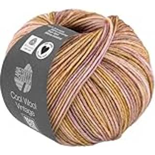 Lana Grossa Cool Wool Vintage 86 Kamel-lilla Indhold: 100% ren ny merinould Vægt/Længde: 50 g = ca. 160 meter Anbefalede pinde: 3.00-3.50 mm Strikkefasthed: 10 x 10 cm = 24 m x 34 p Vask:Finvask 30º/ Tørres fladt.