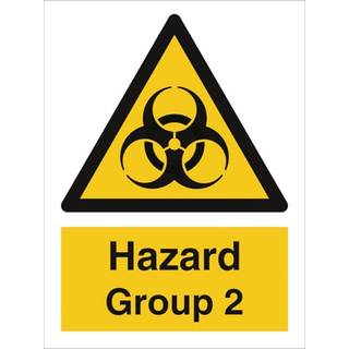 Hazard Group 2 - Selvklæbende vinyl - 200 x 150 mm