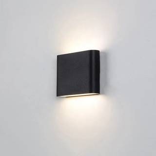 LEDlife DuoLume 8W væglampe - Sort, op/ned, inde / ude, IP65, inkl. lyskilde - Dæmpbar : Ikke dæmpbar, Kulør : Varm