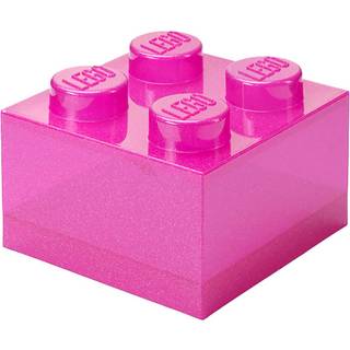 LEGO Storage Brick 4 Top Lid Glitter Medium Violet
