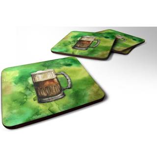 """" Caroline's Treasures Irish Beer Mug Foam Coaster Set på 4 3,5 multicolor """"