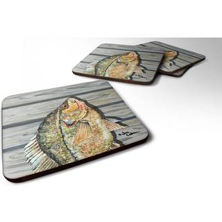 """" Caroline's Treasures 8498FC Croppie Foam Coasters (Sæt på 4) 3,5 """" ""H X 3,5"" """" W multicolor """"