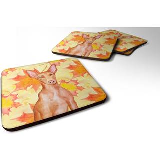"""" Caroline's Treasures Farao Hound Fall Decorative Coasters Multicolor """"