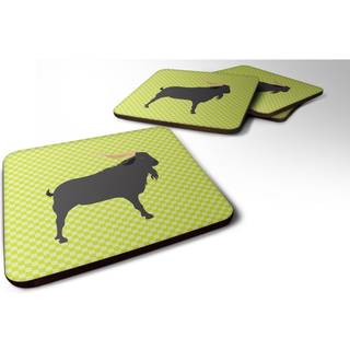 """" Caroline's Treasures Verata Goat Green Decorative Coasters 3.5 Multicolor """"