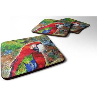 """" Caroline's Treasures 8606FC Parrot Foam Coasters (Sæt på 4) 3,5 """" ""H X 3,5"" """" W multicolor """"
