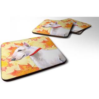 """" Caroline's Treasures Bull Terrier Fall Decorative Coasters Multicolor """"