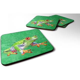 """" Caroline's Treasures 8688FC Frog Foam Coasters (Sæt på 4) 3,5 """" ""H x 3,5"" """" W multicolor """"