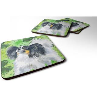 """" Caroline's Treasures Papillon St Patrick's Decorative Coasters Multicolor """"