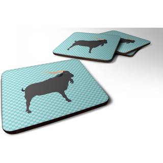 """" Caroline's Treasures Verata Goat Blue Check Dekorative Coasters 3.5 """" """" Multicolor """"