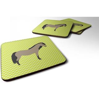 """" Caroline's Treasures Welsh Pony Horse Green Decorative Coasters 3.5 Multicolor """"