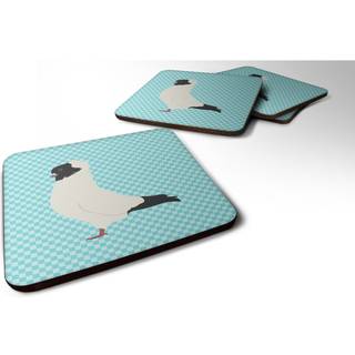"""" Caroline's Treasures Nun Pigeon Blue Check Dekorative Coasters 3.5 Multicolor """"
