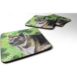 """" Caroline's Treasures American Akita St Patrick's Decorative Coasters Multicolor """"