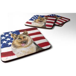 """" Caroline's Treasures tysk Shepherd Patriotic Decorative Coasters Multicolor """"