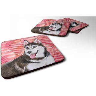 """" Caroline's Treasures Siberian Husky #2 Love Decorative Coasters multicolor """"
