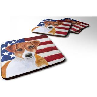 """" Caroline's Treasures Jack Russell Terrier Patriotic Decorative Coasters multicolor """"