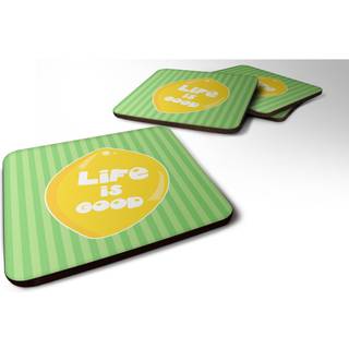 """" Caroline's Treasures Lemon Life Is Good Foam Coaster Set på 4 3,5 multicolor """"