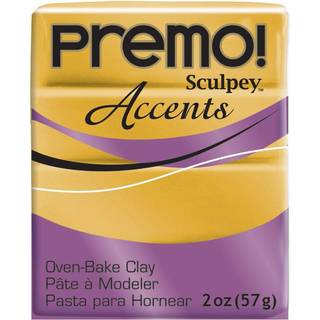 Sculpey Premo Polymer Ovn-Bake Clay 18k Gold Non Toxic 2 Oz. Bar Fantastisk til smykker, der fremstiller ferie DIY blandede medier og hjemme D? C