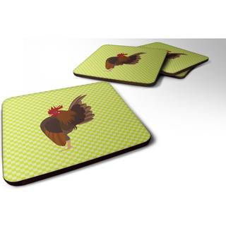 """" Caroline's Treasures Malaysian Serama Chicken Green Decorative Coasters 3.5 multicolor """"