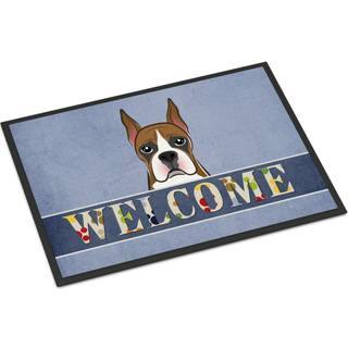 """" Caroline's Treasures BB1409JMAT Boxer Velkommen indendørs eller udendørs mat 24 x 36 """" ""Multicolor"" ""